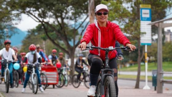 Ciclovía en Bogotá.