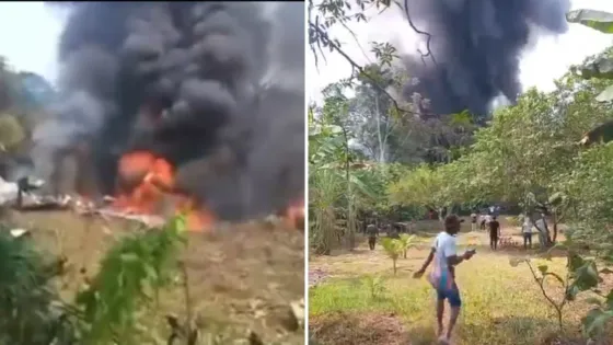 Avión Hércoles de la FAC se accidenta en Puerto Leguízamo, Putumayo 