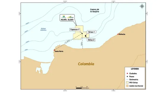Ubicación pozo exploratorio Copoazú-1