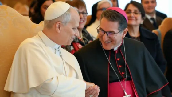 Papa León XIV y monseñor Luis Manuel Alí Herrera