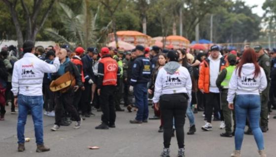 Protestas en Bogotá.