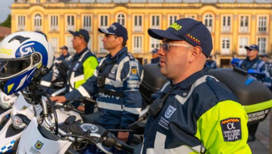 Agentes de tránsito en Bogotá.