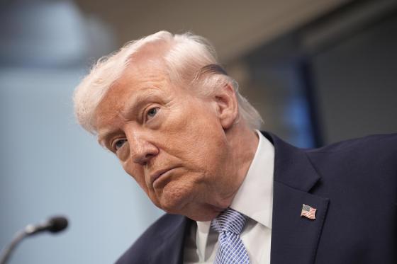 US President Donald Trump briefs the media on Iran from the James S Brady Press Briefing Room of the White House in Washington, DC, USA, 06 April 2026.