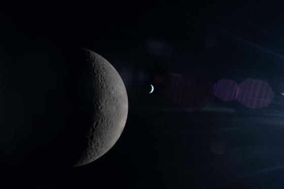 La Luna y la Tierra vistas por el Artemis II. 