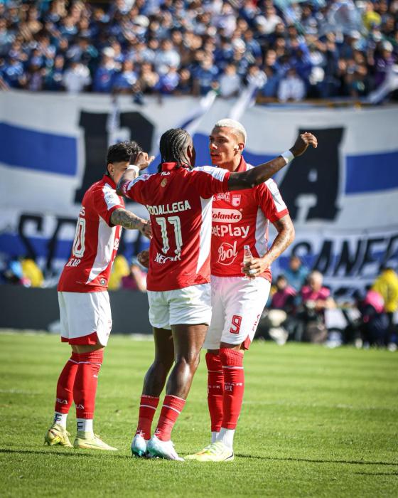 Gol de Santa Fe ante Millonarios. 