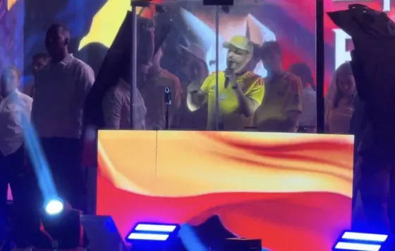 Abelardo De La Espriella habló ante sus simpatizantes en Barranquilla. 