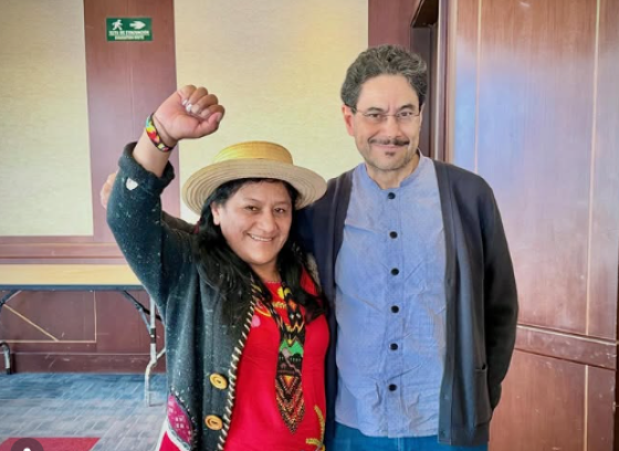 Aida Quilcué e Iván Cepeda