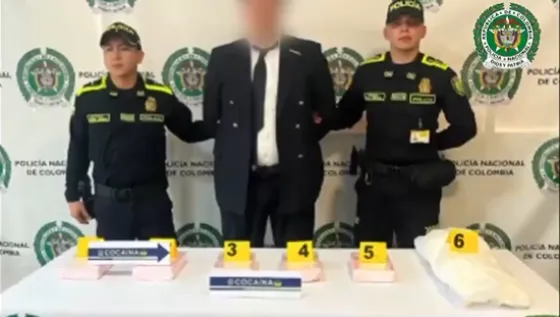 Capturan en aeropuerto El Dorado a falso piloto que llevaba 10 kilos de cocaína 