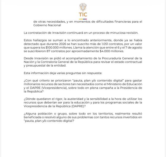 comunicado de prensa