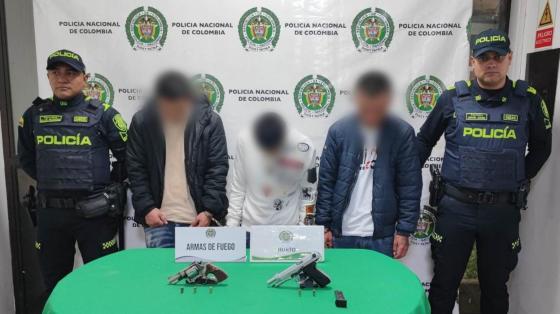 captura de la policia a unos hombres en modelia por parte la Policia Nacional
