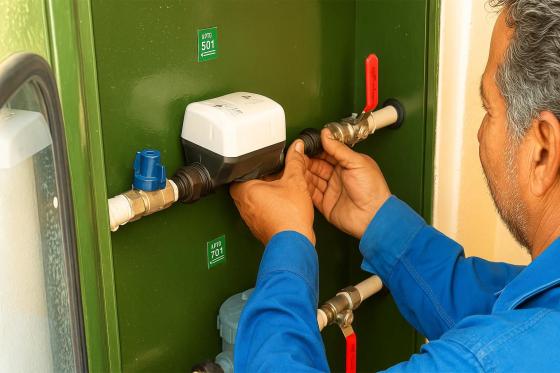 Instalación de nuevos medidores de agua en Bogotá