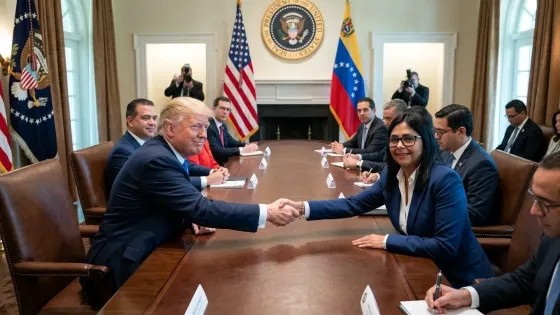 Encuentro entre Trump y Delcy Rodríguez