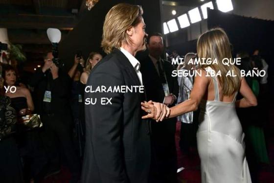 Memes del reencuentro entre Brad Pitt y Jennifer Aniston