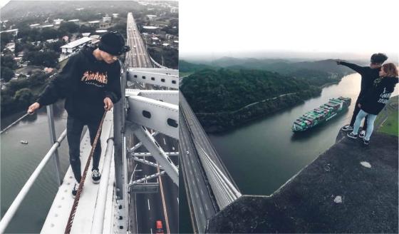 Joven arriesga su vida por una foto en el Canal de Panamá