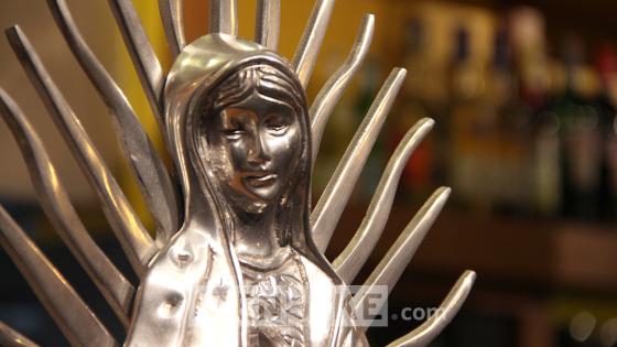 "Yo soy católico, creo en la virgen, especialmente en la virgen de Guadalupe, no ahora porque mi restaurante se llama la Santa Guadalupe".