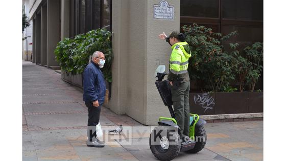 Primer día de simulacro de aislamiento en las calles de Bogotá.