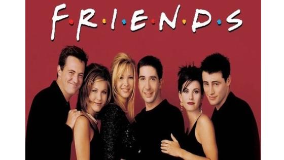 Friends: Es una serie compuesta por diez temporadas y protagonizada por Jennifer Aniston, Courteney Cox, Lisa Kudrow, Matt LeBlanc, Matthew Perry y David Schwimmer.