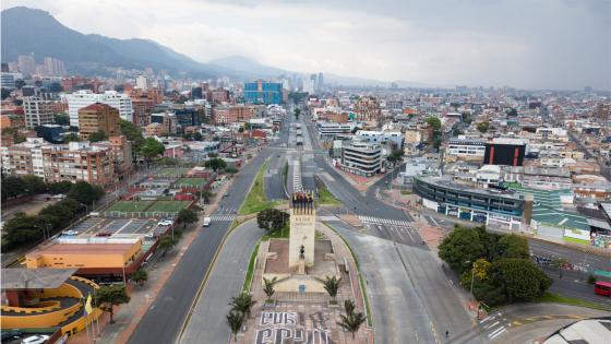 Así se ve Bogotá durante la cuarentena nacional en Colombia. Foto: Juan David Moreno - Agencia Anadolu Así se ve Bogotá durante la cuarentena nacional en Colombia. Foto: Juan David Moreno - Agencia Anadolu