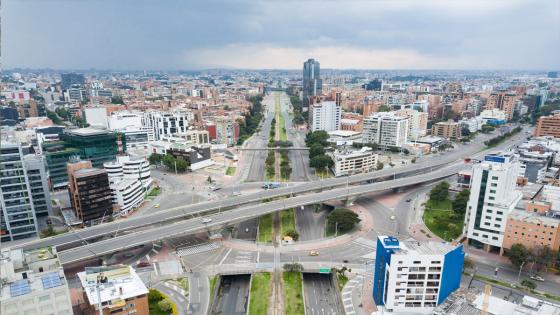 Así se ve Bogotá durante la cuarentena nacional en Colombia.  Foto: uan David Moreno - Agencia Anadolu