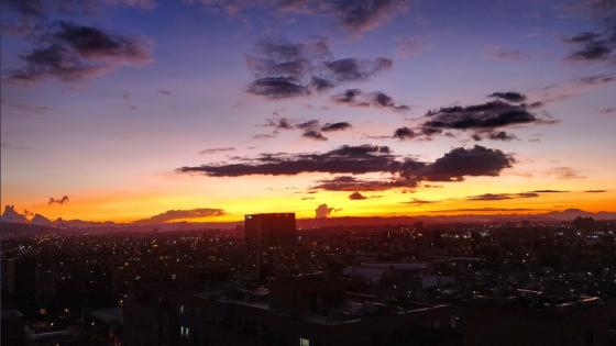 Atardecer en Bogotá.