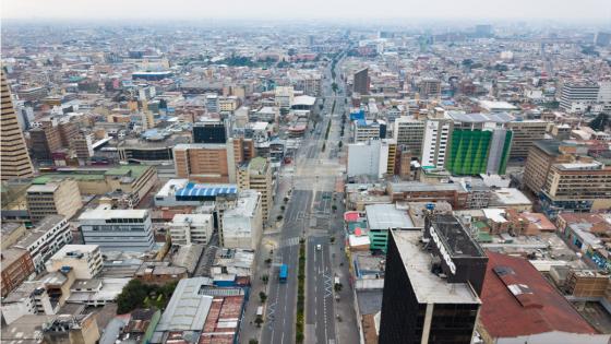 Así se ve Bogotá durante la cuarentena nacional en Colombia.  Foto: Juan David Moreno - Agencia Anadolu