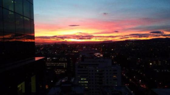 Atardecer en Bogotá.