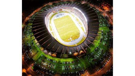 El estadio olimpico Mangueirao fue convertido en un albergue provisional para alejar a decenas de personas sin techo.