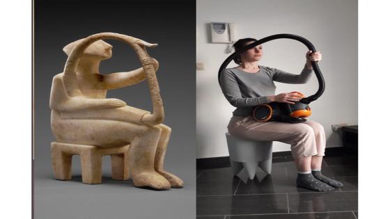 #gettymuseumchallenge: Male Harp Player. #gettymuseumchallenge: Male Harp Player.