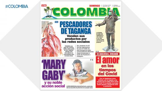 Ajá y qué Santa Marta se suma a la campaña Colombia y modifica su portada de este 31 de mayo de 2020.