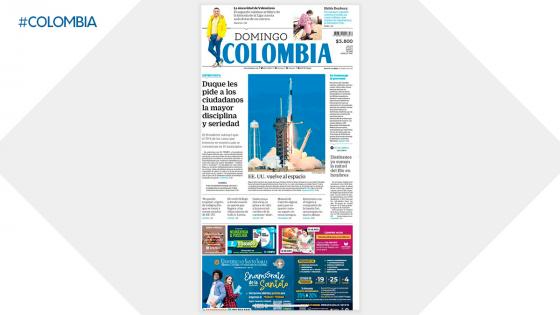 El Tiempo, se unió a las voces de optimismo, en su cabezote por hoy reemplaza su nombre por el de COLOMBIA.