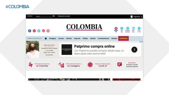 El Universal de Cartagena, modifica su nombre y se suma a la campaña COLOMBIA. El Universal de Cartagena, modifica su nombre y se suma a la campaña COLOMBIA.