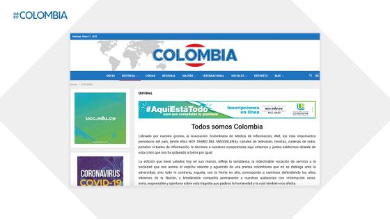"Aquí estamos y juntos saldremos adelante": HOY Diario del Magdalena. "Aquí estamos y juntos saldremos adelante": HOY Diario del Magdalena.