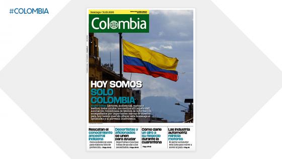 Publimetro cambió su logo este 31 de mayo para decir: Todos somos COLOMBIA.