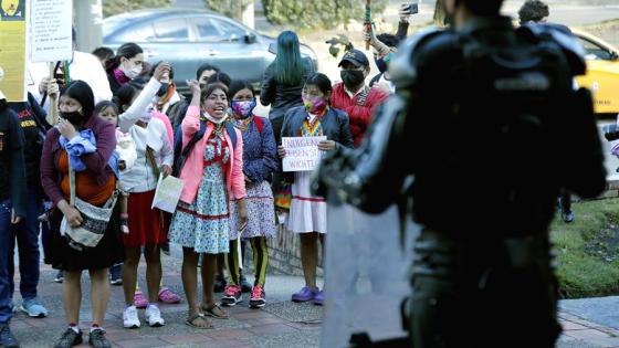 indígenas Embera protestan 