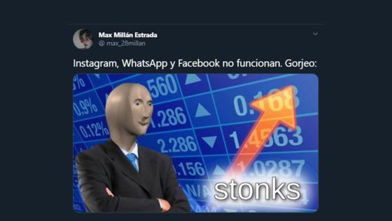 Meme caída de WhatsApp, Facebook e Instagram