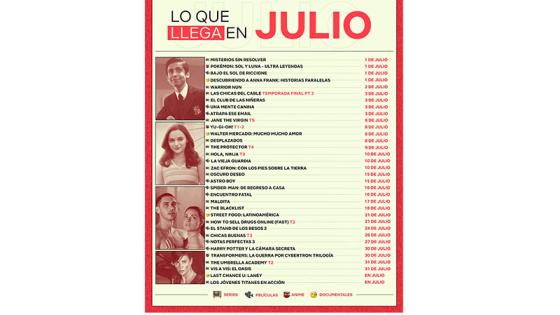 Producciones que se estrenan en julio Producciones que se estrenan en julio