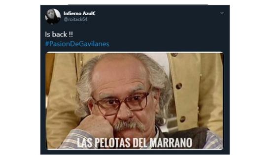 Meme de Pasión de Gavilanes.