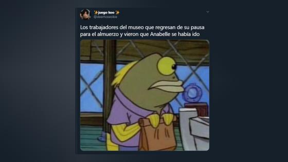 Meme de la desaparición de Anabelle. Meme de la desaparición de Anabelle.