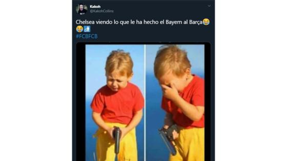 Meme de la goleada del Bayern al Barcelona. Meme de la goleada del Bayern al Barcelona.