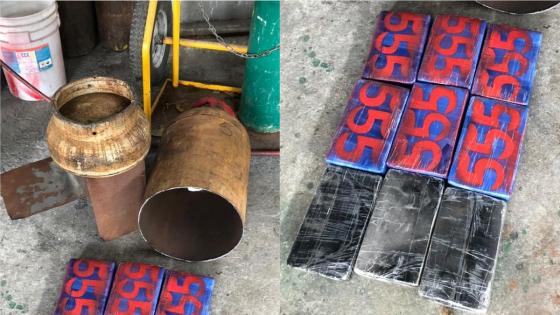 cocaína en cilindros de gas