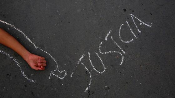 Manifestantes en el barrio Llano Verde