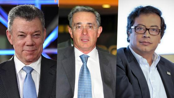 Juan Manuel Santos, Álvaro Uirbe y Gustavo Petro