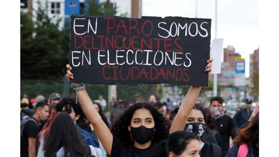 Protesta en Bogotá 21 de septiembre.