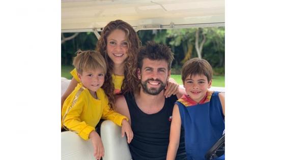 Gerard Piqué y su familia