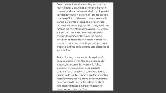 Carta de Luigi Echeverri: mensaje cargado de dardos prende polémica Carta de Luigi Echeverri: mensaje cargado de dardos prende polémica