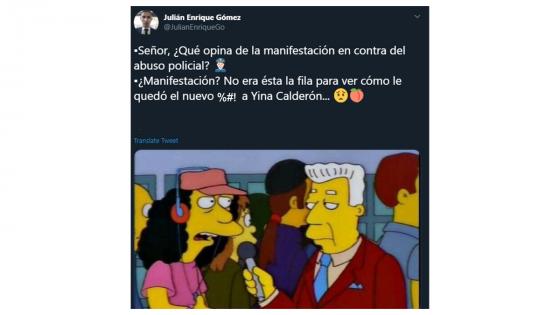 Meme de la nueva cirugía de Yina Calderón.