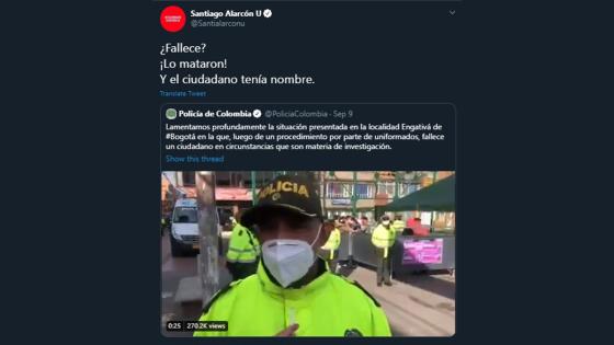 Mensaje de Santiago Alarcón