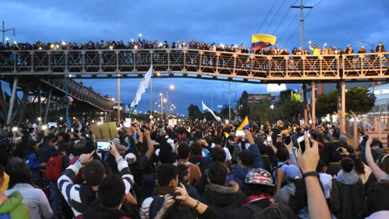 manifestaciones en Bogotá