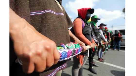 La minga indígena del suroeste de Colombia se toma las calles de Bogotá hoy 19 de septiembre.