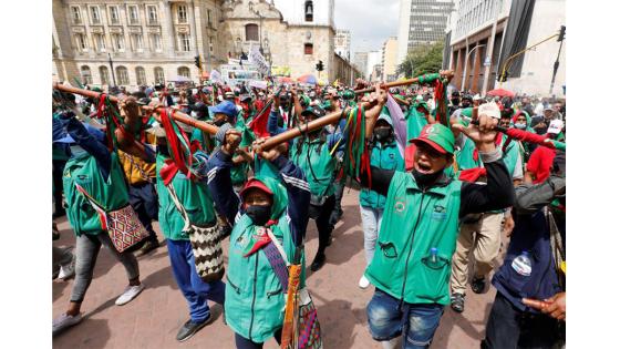 La minga indígena del suroeste de Colombia se toma las calles de Bogotá hoy 19 de septiembre. La minga indígena del suroeste de Colombia se toma las calles de Bogotá hoy 19 de septiembre.